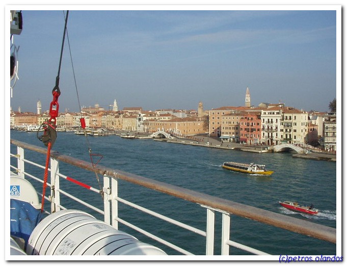 Route laatste deel vanaf Patras via Igomenitsa naar Venice.